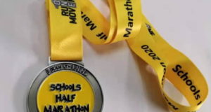Schools Half Marathon 2020 medal