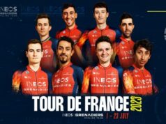 Montage of all the INEOS Grenadiers team for the 2023 Tour de France