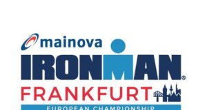 Logo which reads mainova IRONMAN Frankfurt European Championships