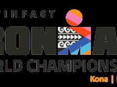 Logo: text says VinFast Ironman World Championship Kona Hawai'i
