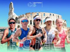 Montage of the expected top 5 women in front of the Colosseum with the words ROME at the bottom of the screen