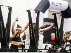 Woman on a gym machine