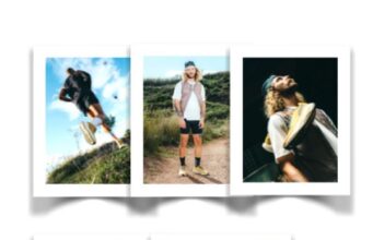 5 images showing runners wearing hybrid shoes in a range of trail environments