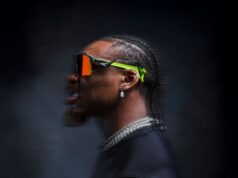 Side profile of a man wearing sunglasses