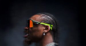 Side profile of a man wearing sunglasses