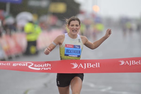 Verity Ockenden Women runs towards finish tape