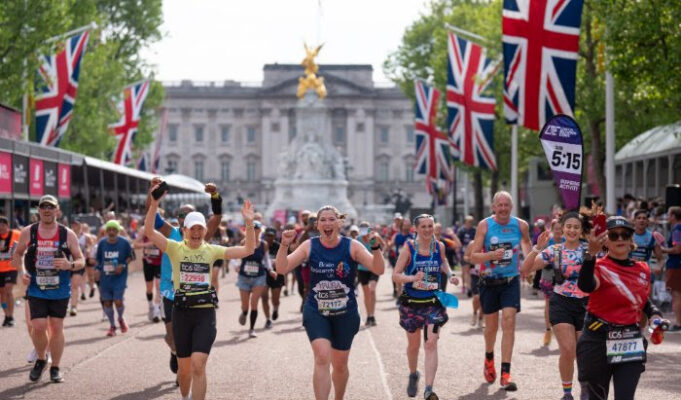 2027 London Marathon ballot results out today Runners on the mall in front of Buckingham Palace
