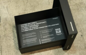 Puresport tackles Black Friday waste with ‘Thrift It Back’ An empty black box with writing inside