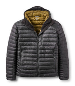 padded black jacket with green lining