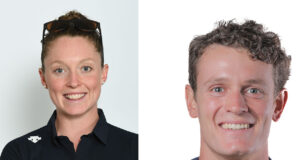 Head and shoulders shots of a woman and a man