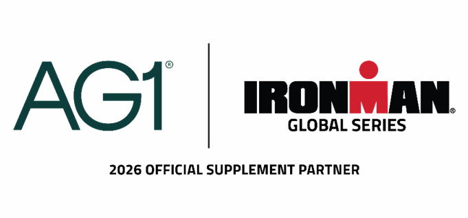 Logos of AG1 and Ironman