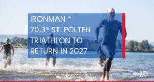 Text reads IRONMAN ® 70.3® St. Pölten triathlon to return in 2027