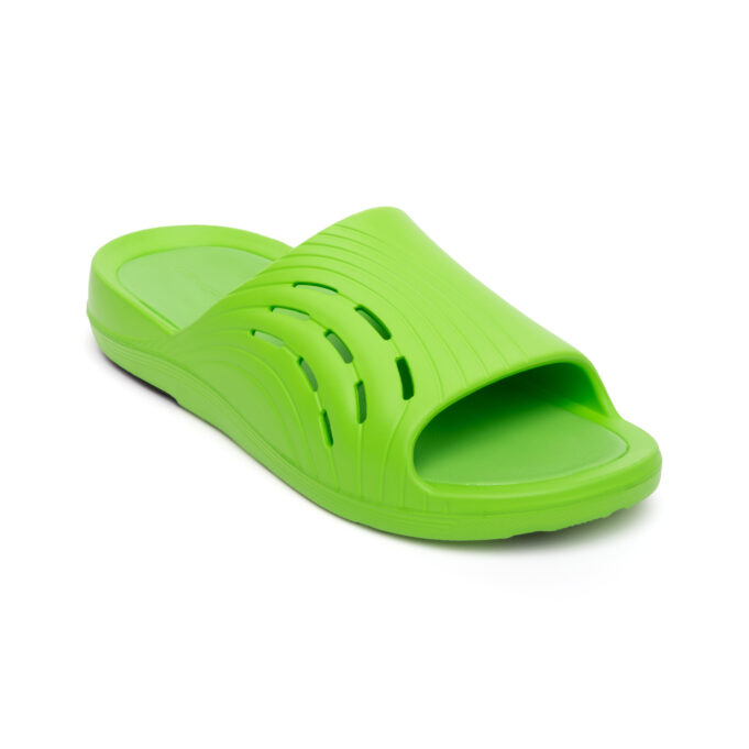 Enertor Recovery Slides White Background - Green Front Outside A green recovery slide on white background