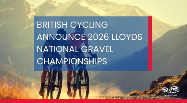 Copy of Copy of Web article (600 x 300 px) Text overlaid two cyclists on gravel: British Cycling announce 2026 Lloyds National Gravel Championships