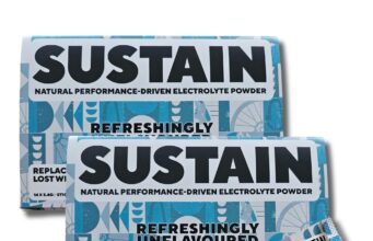 Blue and white packaging containing electrolyte powder