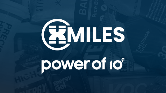 X Miles and Power of 10 logos