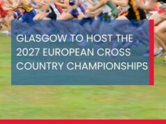 Text reads: Glasgow to host the 2027 European Cross Country Championships