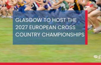 Text reads: Glasgow to host the 2027 European Cross Country Championships