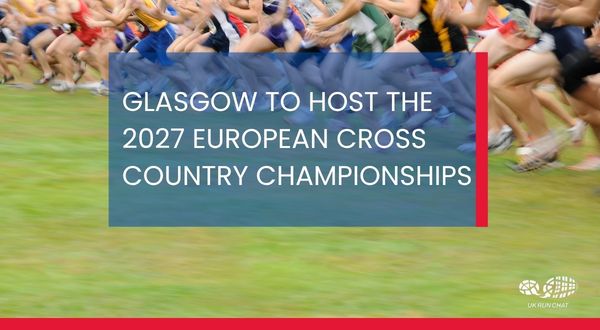Text reads: Glasgow to host the 2027 European Cross Country Championships