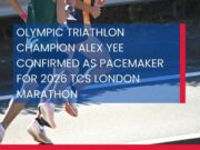 Text reads: Olympic triathlon champion Alex Yee confirmed as pacemaker for 2026 TCS London Marathon