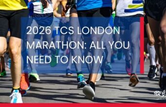 Text over a photo of runners' feet in a road race reads: 2026 TCS LONDON MARATHON: ALL YOU NEED TO KNOW