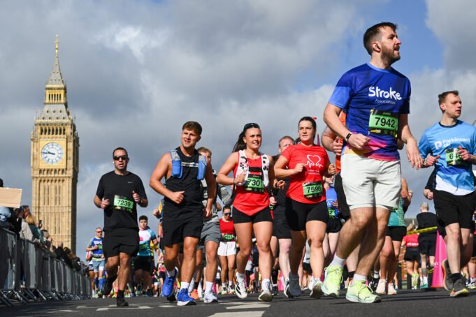 Runners pass by the Elizabeth Tower/Big Ben