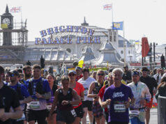 Brighton Marathon is a record breaker Runners pass the Brighton Palace pier
