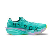 PUMA unveils new colour Deviate HYROX shoe Teal shoe with HYROX written on it