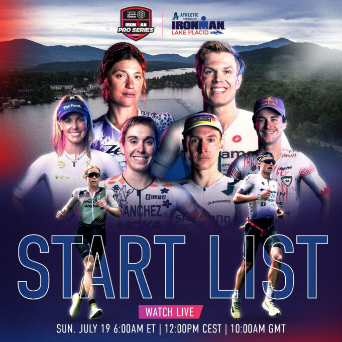 Montage of female and male triathletes