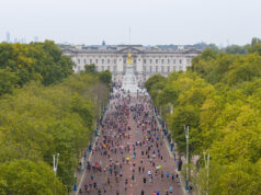 Oysho named headline sponsor of Royal Parks Half Aeriel view of a mass of runners along The Mall in front of Buckingham Palace