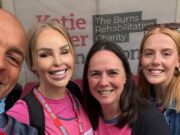 Katie Piper to take on fundraising challenge 4 people pose for a selfie