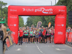 13,000 set to run Great North 10K this Sunday Runners line up on the start line of a road race