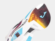 View of a racing shoe from underneath the sole