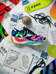 Colourful running shoe